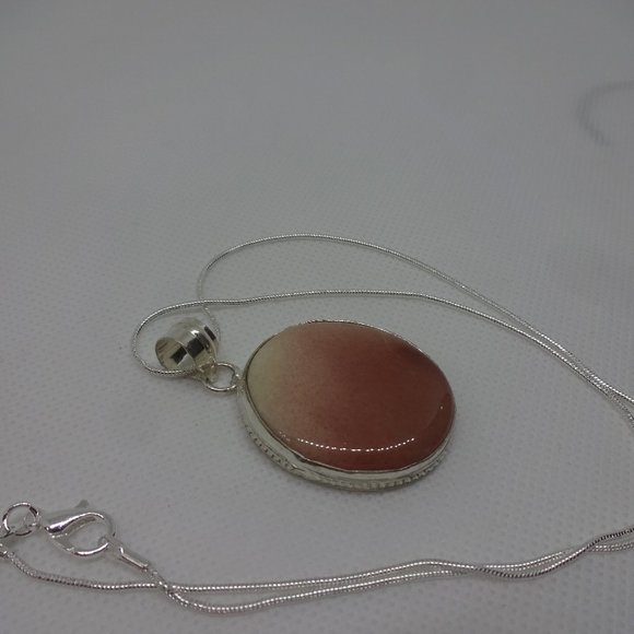 Graceful "MOOKAITE JASPER" Handmade Sterling Pendant on a 18" Chain #407 - Picture 1 of 3